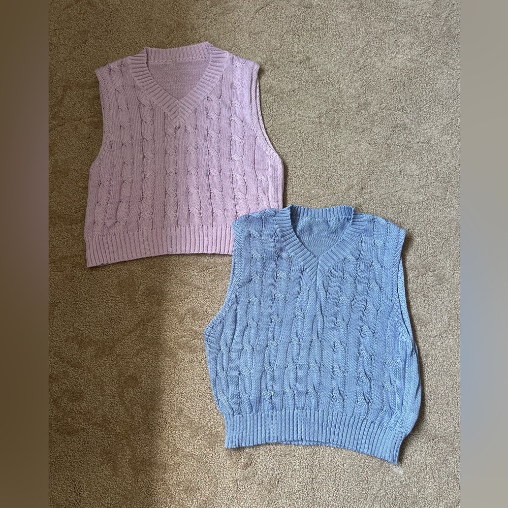 Cable Knit Sweater Vest Bundle S